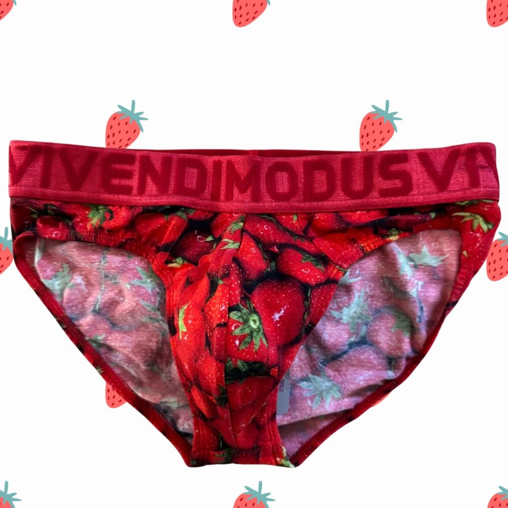 NWT Modus Vivendi Strawberry Print Brief Size M